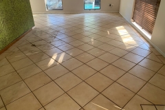 We can replace your aged tiles with a decorative flake floor finish - Before